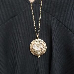 Heart Abalone Magnifying Necklace